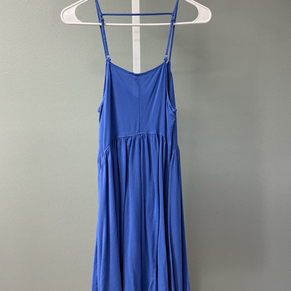 Express Y2K Blue Sleeveless mini Dress Retro Vintage Resort Wear Beach wear - Picture 4 of 6